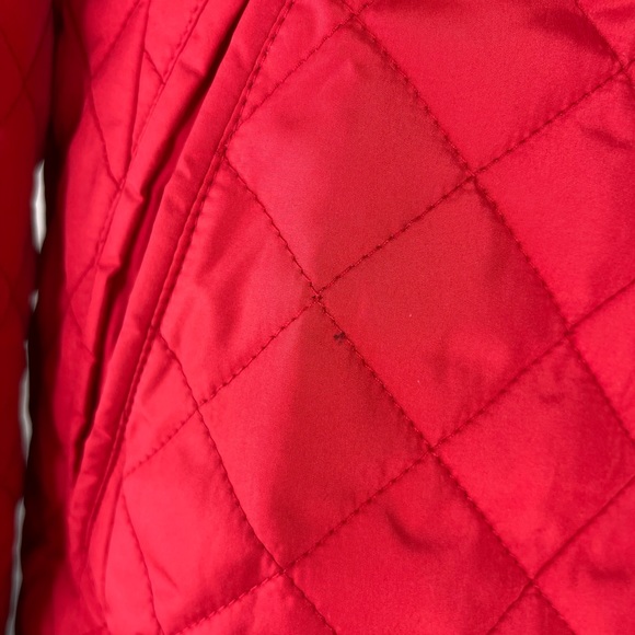 Lauren Ralph Lauren Quilted Jacket Coat Red Size L - Picture 4 of 9